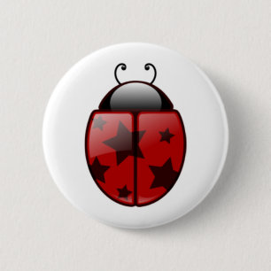 Stern-Marienkäfer, Marienkäfer mit Sternen Button