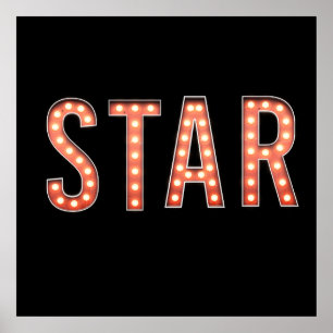 Stern Marquee-Leuchten Poster