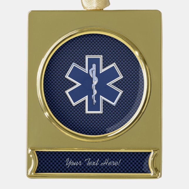 Stern medizinischen S Dekors des Banner-Ornament Gold (Vorderseite)
