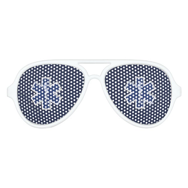 Stern medizinischen S Dekors des Partybrille (Vorderseite)