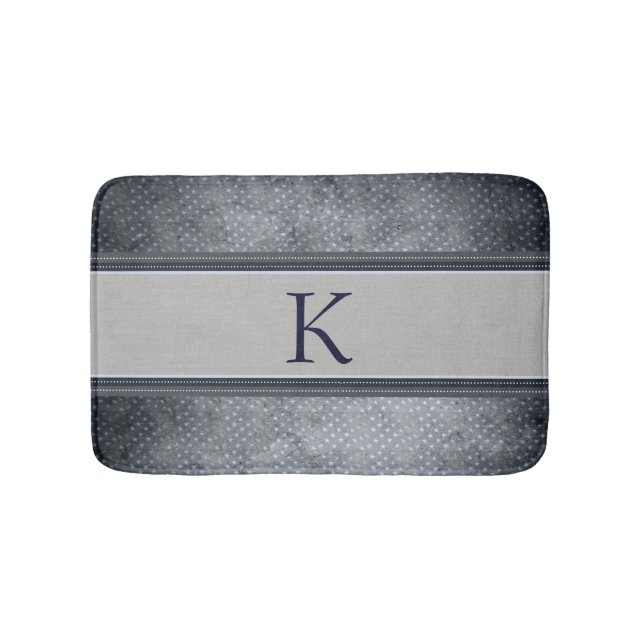 Stern-Monogramm-Bad-Matte Badematte (Vorderseite)