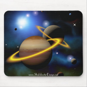 Stern-Planeten-Raum Mousepad