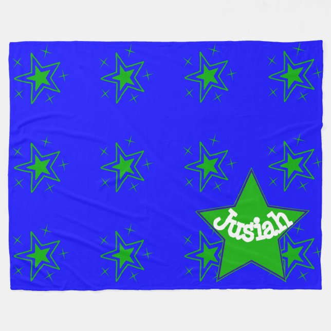 Stern-Power-Decke! Kundengerecht Fleecedecke (Vorderseite (Horizontal))