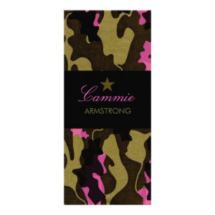 Stern-Rosa der Camouflage-311 Werbekarte