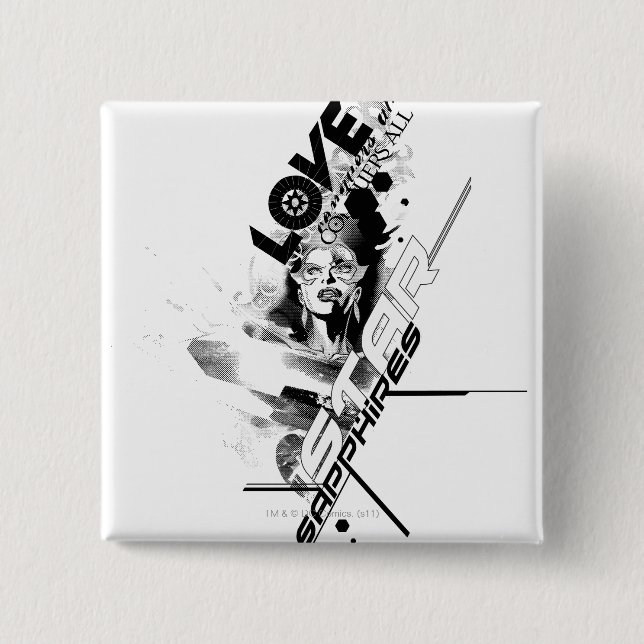 Stern-Saphir-Grafik 9 Button (Vorderseite)