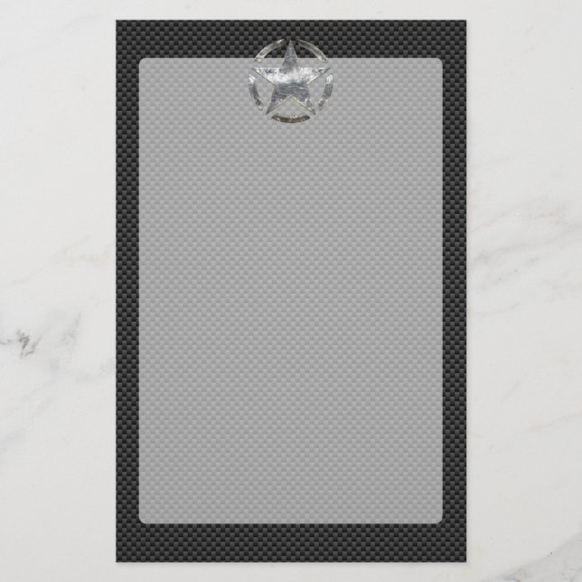 Stern-Schablone-Vintage Briefpapier (Vorderseite)
