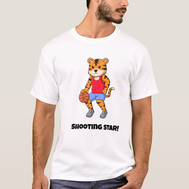 Stern schießen! Ein lustiger Katzenball T-Shirt (Vorderseite)