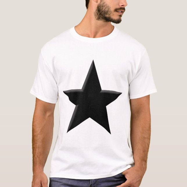 Stern - Schwarz T-Shirt (Vorderseite)