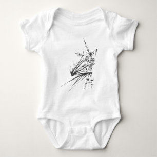 Stern Schwarz Weiß Abstrakt Stammes-Tattoo-Kunst Baby Strampler