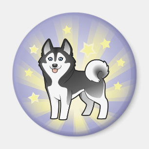 Stern-sibirischer Husky/alaskischer Malamute Magnet