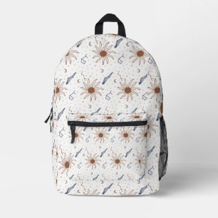 Stern, Sonne und Mond Bedruckter Rucksack