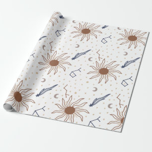 Stern, Sonne und Mond Geschenkpapier