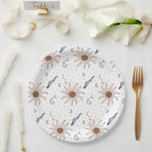 Stern, Sonne und Mond Pappteller