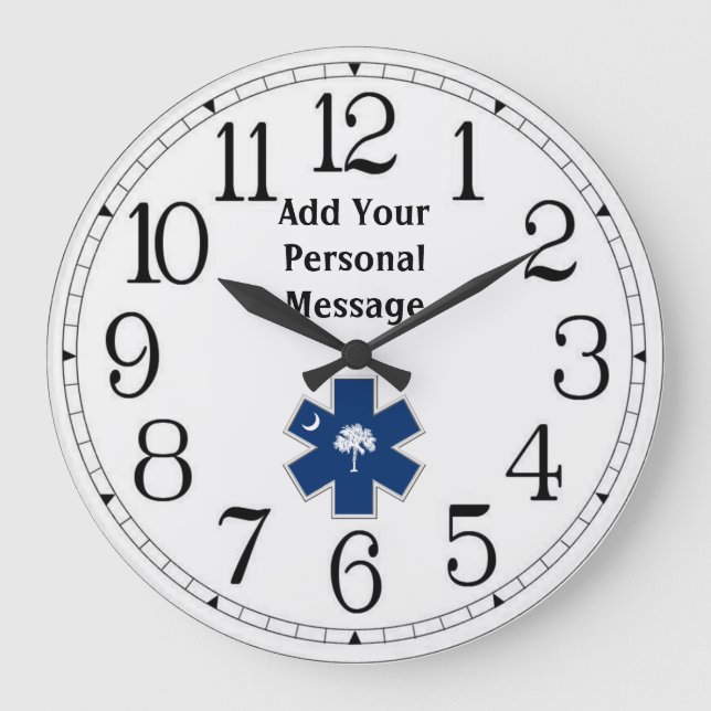 Stern South Carolina EMS des Lebens Große Wanduhr (Vorderseite)