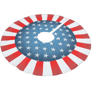 Stern-Spangled Art Polyester Weihnachtsbaumdecke