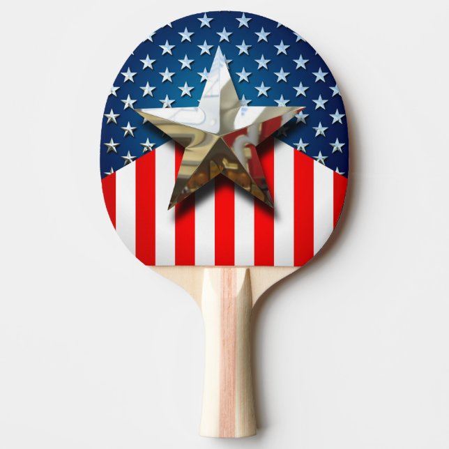 Stern-Spangled Art Tischtennis Schläger (Vorderseite)