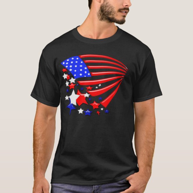Stern Spangled Fahnen-Amerika-Flaggen-T - Shirt (Vorderseite)