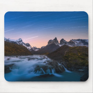 Stern-Spuren über Torres Del Paine Mousepad