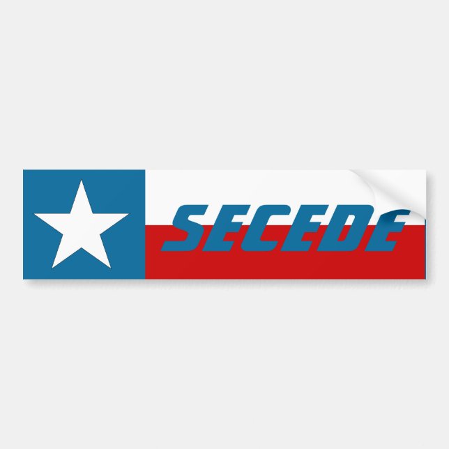 Stern-Staats-Flagge Autoaufkleber-Texas Secede Autoaufkleber (Vorne)