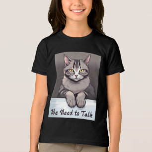 Stern Tabby Cat verlangt einen ernsthaften Vortrag Tri-Blend Shirt