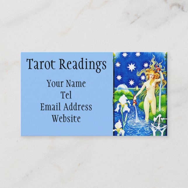 Stern-Tarotlesungsgeschäfts-Karte Visitenkarte (Vorderseite)