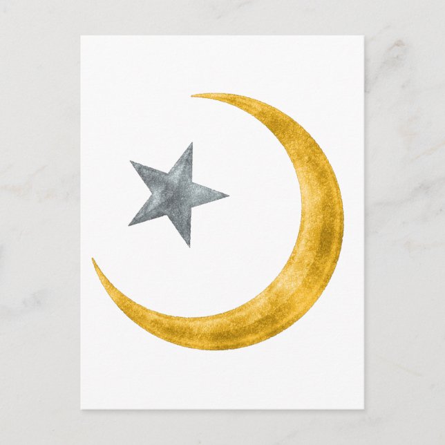 Stern und Halbmond Postkarte (Vorderseite)
