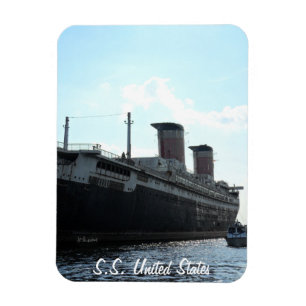 Stern View of S.S. United Staaten Magnet