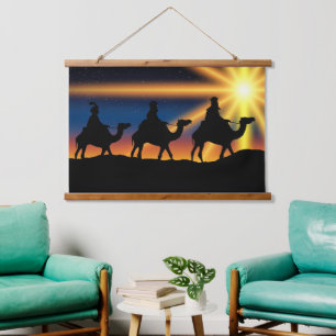 Stern von Bethlehem, Christus ist geboren, Wandteppich Mit Holzrahmen
