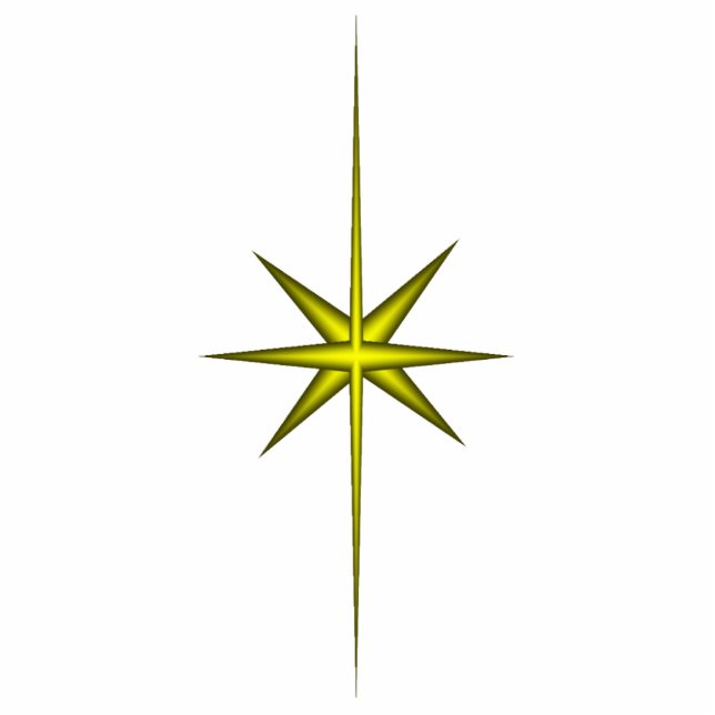 Stern von Bethlehem-Verzierung Fotoskulptur Ornament (Vorne)