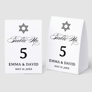 Stern von David Minimale Jüdische Hochzeit Tischnu Tischaufsteller