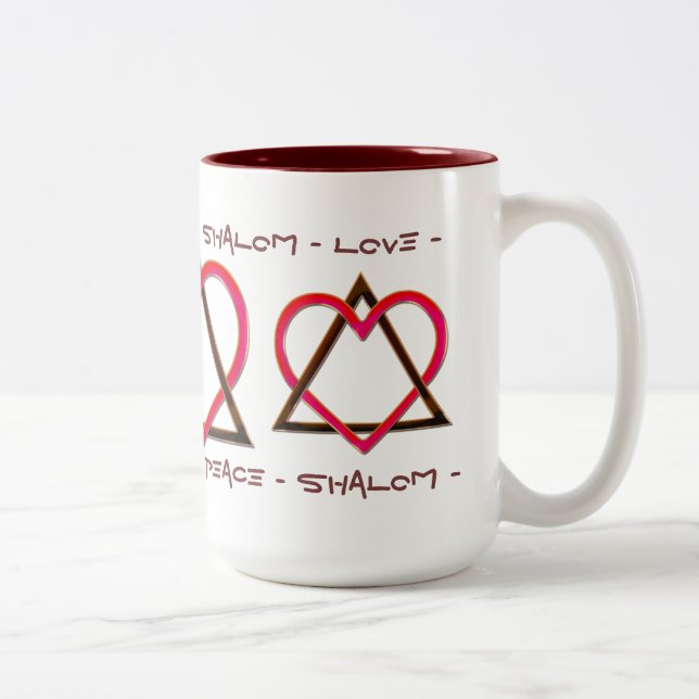 Stern von Davids Liebe (Tasse) Zweifarbige Tasse (Rechts)