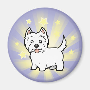Stern-Westhochland weißes Terrier Magnet