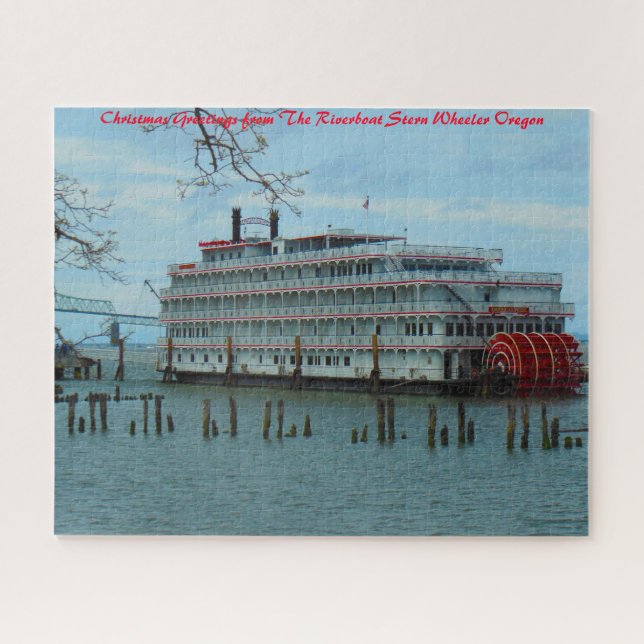 Stern Wheeler Oregon. Weihnachtsgrüße (Horizontal)