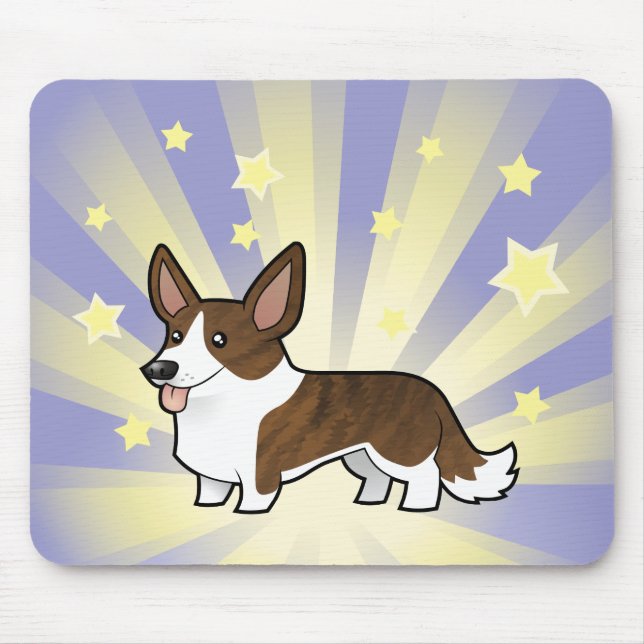 Stern-Wolljacken-WaliserCorgi Mousepad (Vorne)