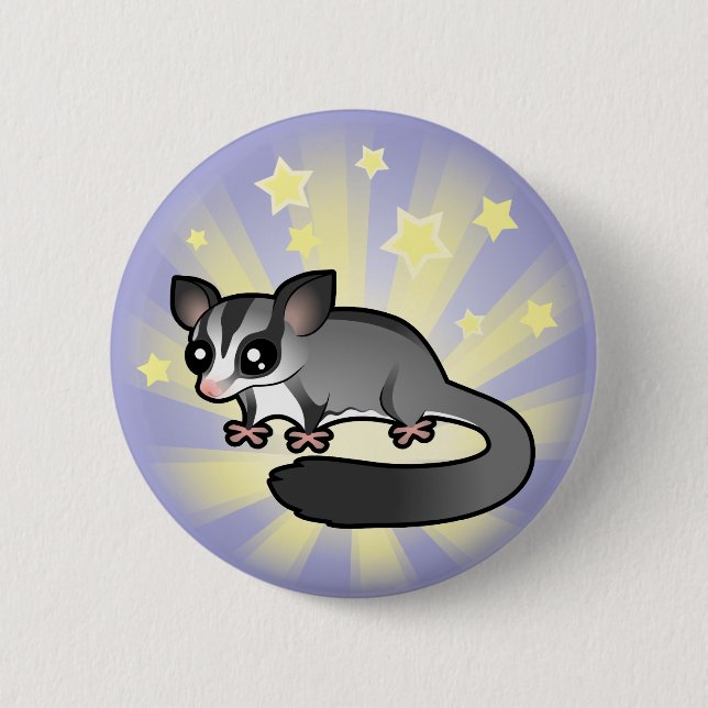 Stern-Zuckersegelflugzeug Button (Vorderseite)