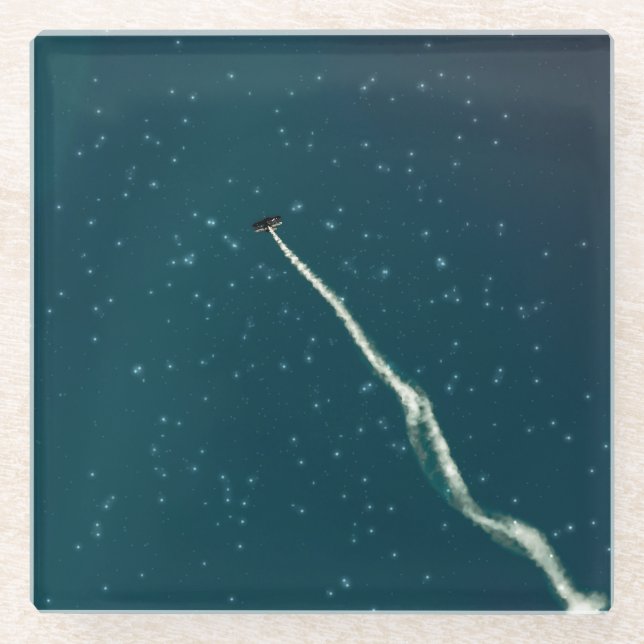 Sternanstreben Glasuntersetzer (Vorderseite)