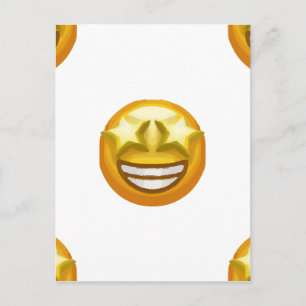 Sternaugen Emoji Postkarte