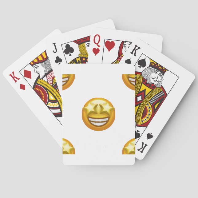 Sternaugen Emoji Spielkarten (Rückseite)