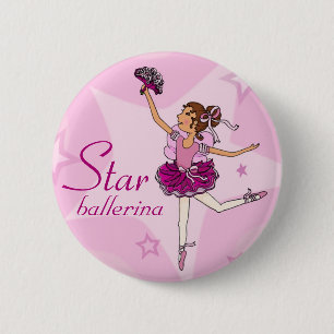 Sternballerinarosa-Mädchenknopf Button