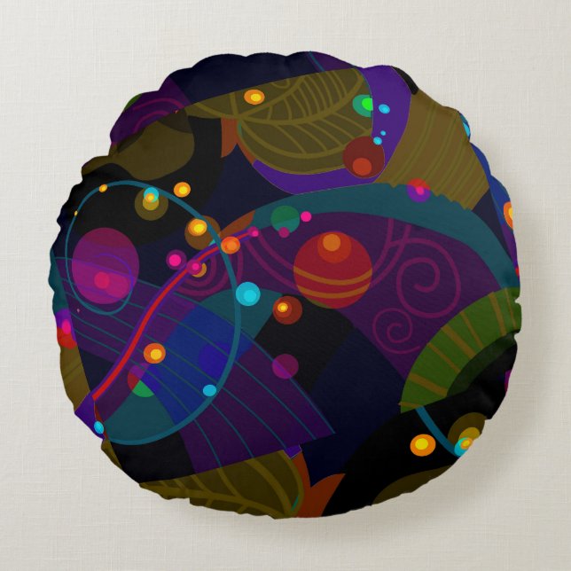 Sternbaum Rundes Kissen (Vorderseite)