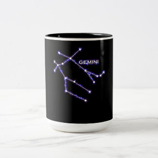 Sternbild - Astrologie Zodiac Gemini Zweifarbige Tasse