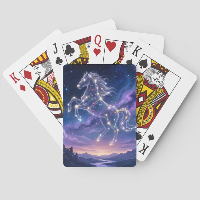 Sternbild des Tapferen Rosses Spielkarten (Rückseite)
