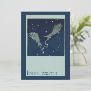 Sternbild Fische Zodiac Vintage Astrologie