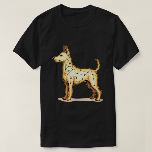 Sternbild Hund T-Shirt (Design vorne)