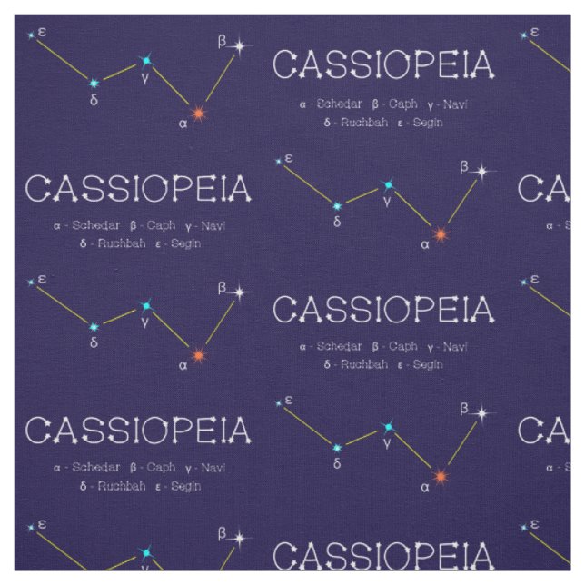 Sternbild Kassioipeia Stoff (Muster)