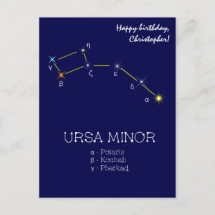 Sternbild Kleiner Bär der nördlichen Hemisphäre Postkarte