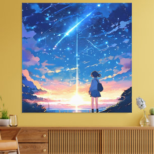 Sternbild mit Sternbildern Leinwanddruck