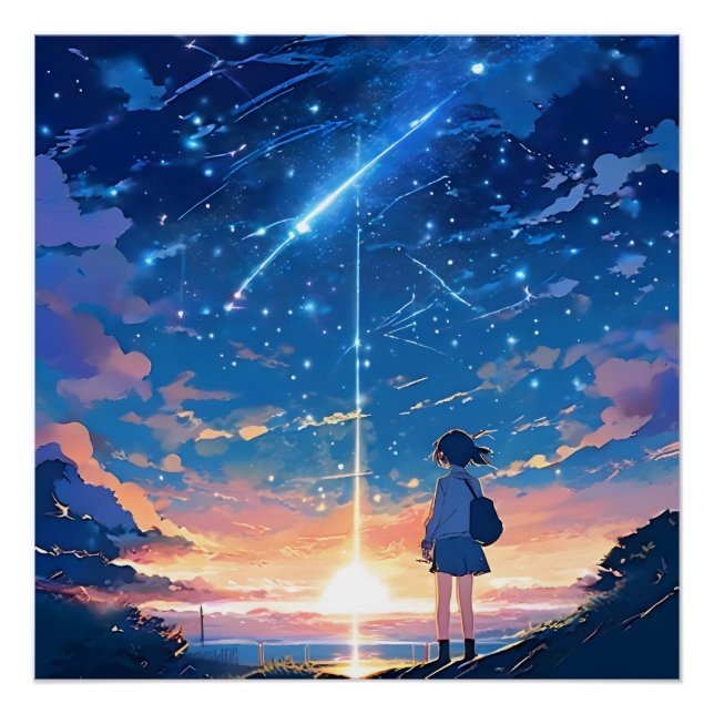 Sternbild mit Sternbildern Poster (Vorderseite)