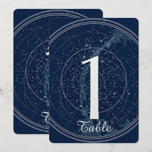 Sternbild Nachthimmel Hochzeit Tischnummer