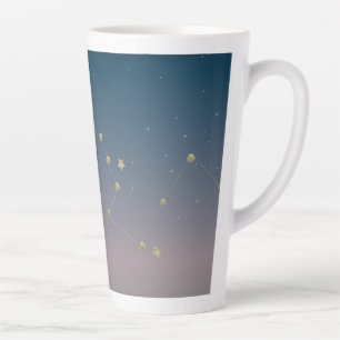Sternbild Ombré Art Blau und Gold Milchtasse